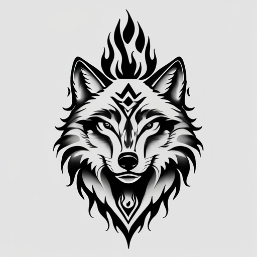 Sacred Flame of the Wolf Tattoo idea