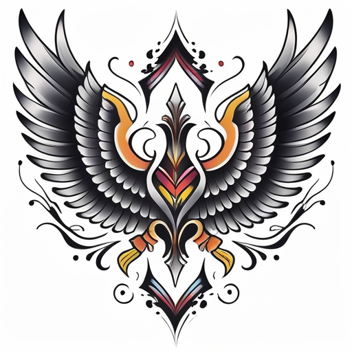 Silver Wings of Destiny Tattoo idea