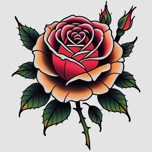 Blooming Rose Tattoo idea