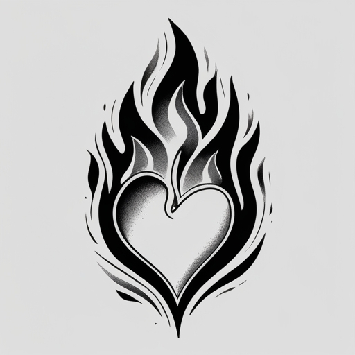 Heart’s Flame Tattoo idea