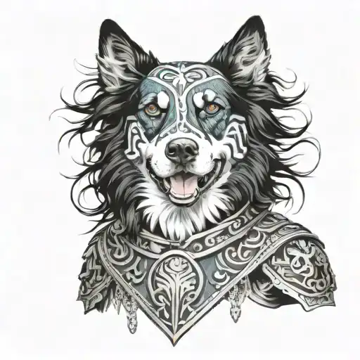 Marvel Loki's Bodyarmour With The Head Of A Bordercollie
