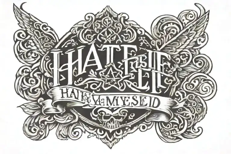 Lettering Hate Myself