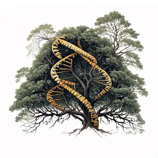 Dna Tree Intertwined