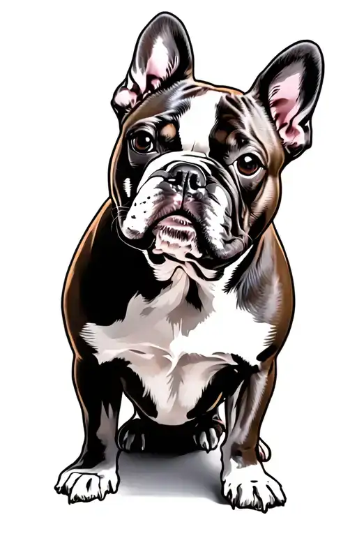 French Bulldog Grey And White