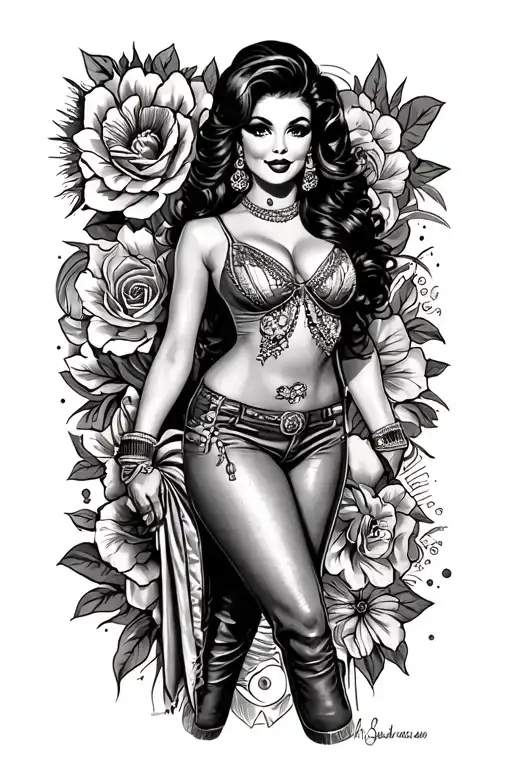 Pin-up Girl Standing Proudly