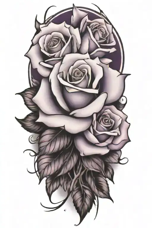 Roses Purple Black