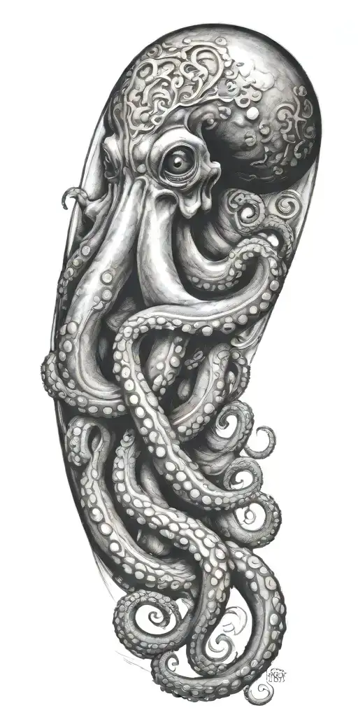 Realistic Octopus Wrapped