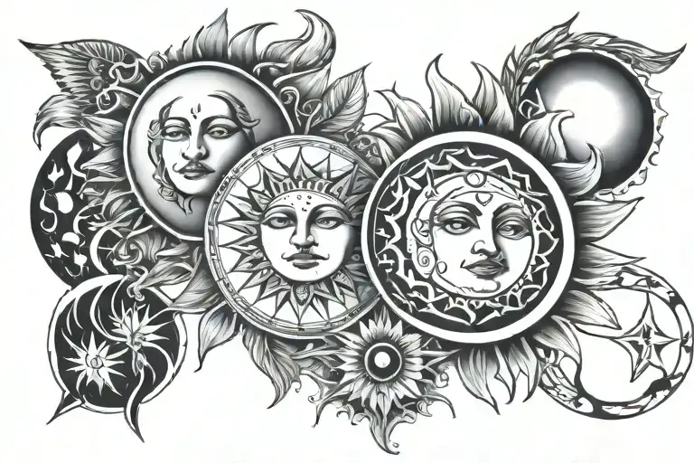 Sun And Moon Phases