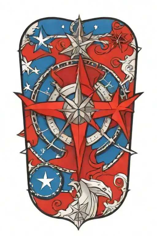 Nautical Star Compass Design