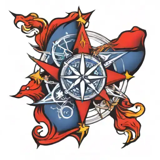 Nautical Star Compass Design