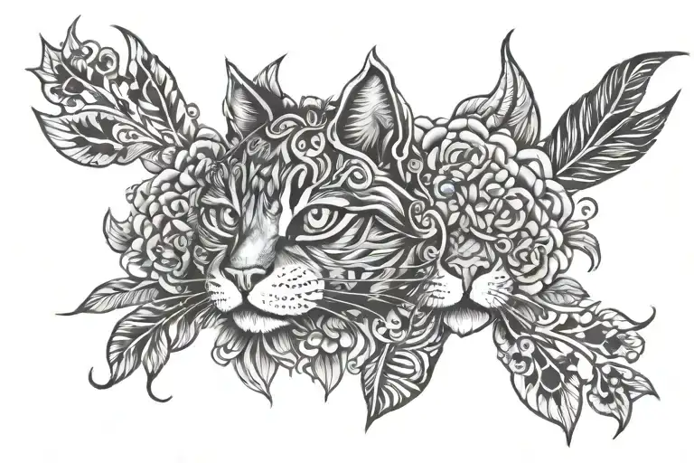 Cat Paw Line Art