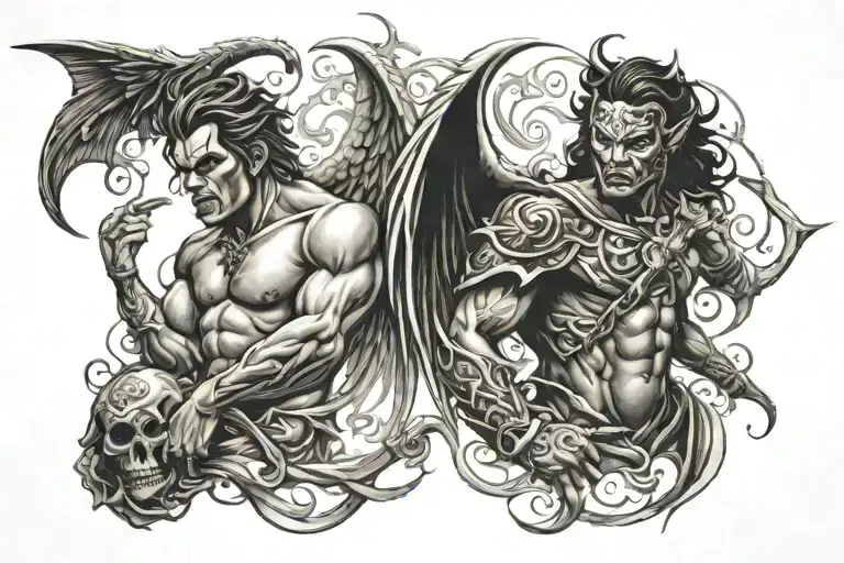 Good And Evil Fighting