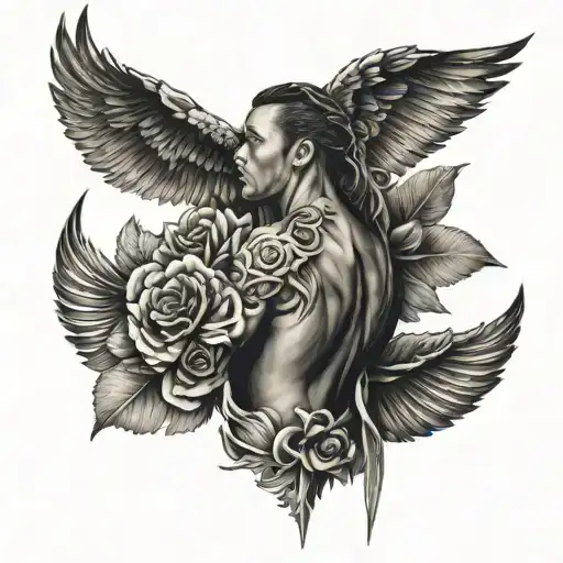 Spinal Tattoo With Roman