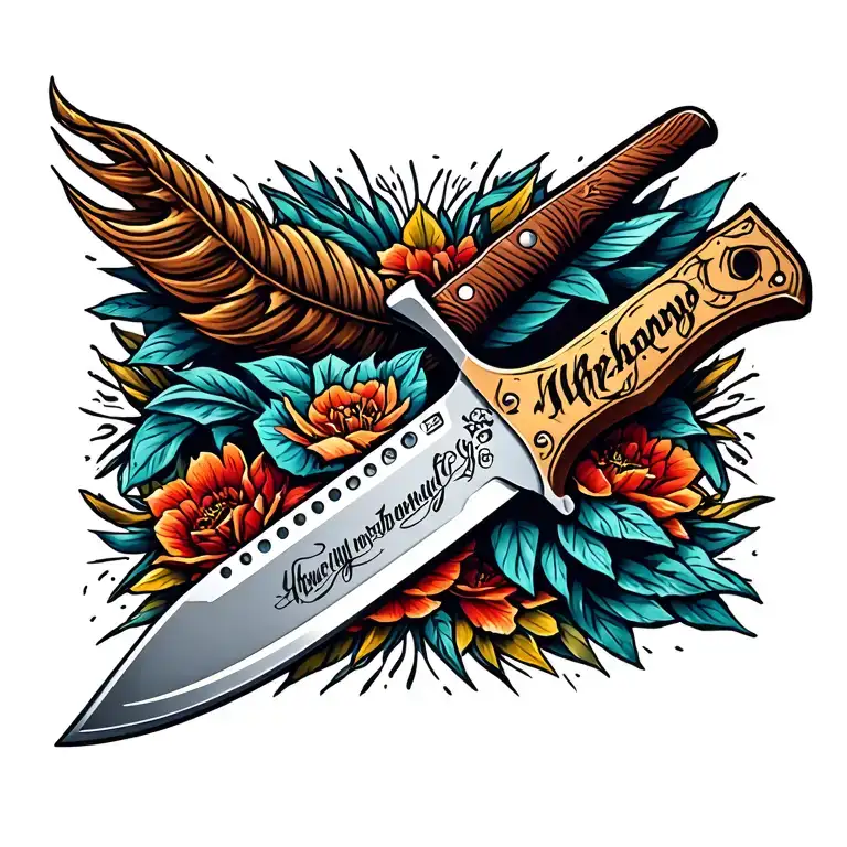 A Machete With Written Desu Ugo