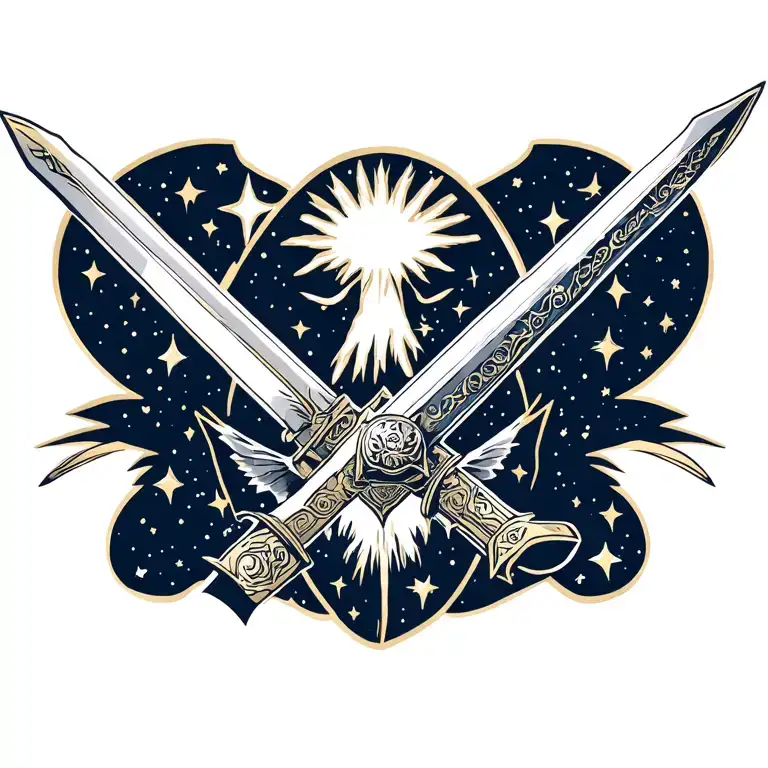 A Saber With The Stars In The Sky The Constellation