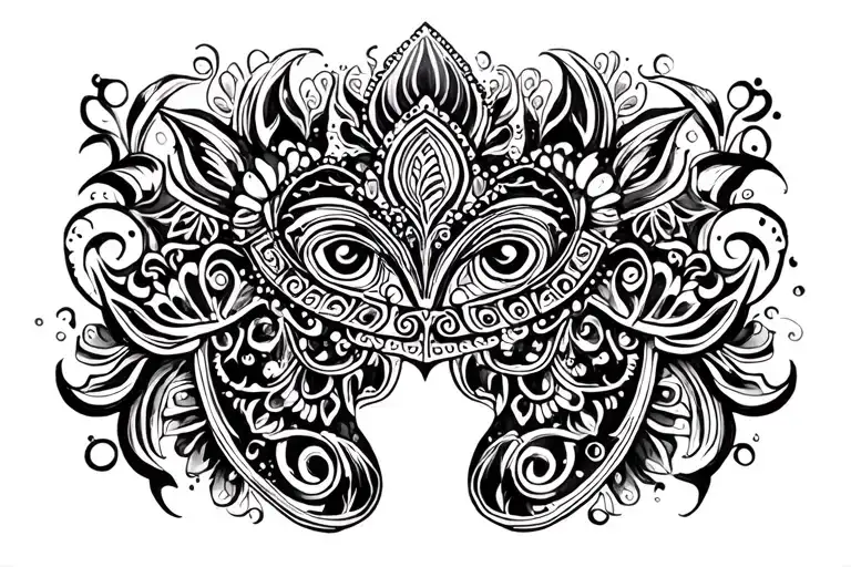 Tribal Girly Tattoo Ideal For Lower Back