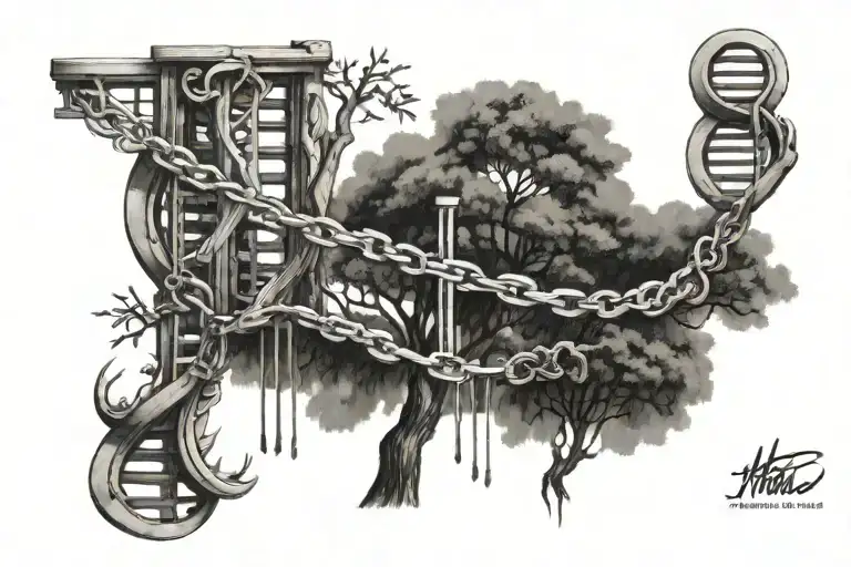 Dna Chain And Tree