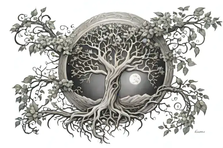 Tree Of Life Growing Turning From Organic