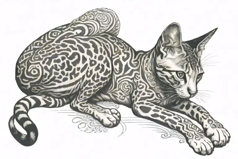 Oriental Cat Sitting