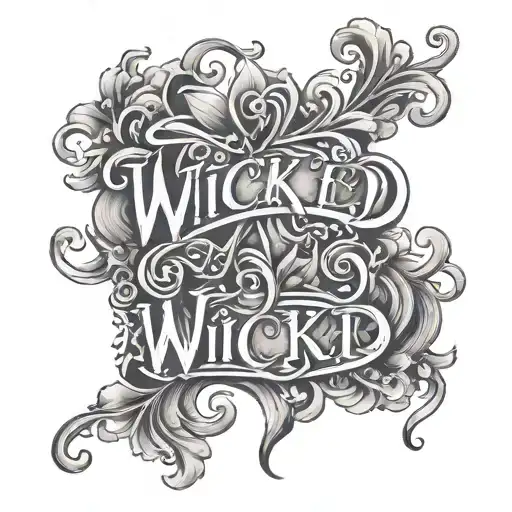 Wicked Written In Elegant Script