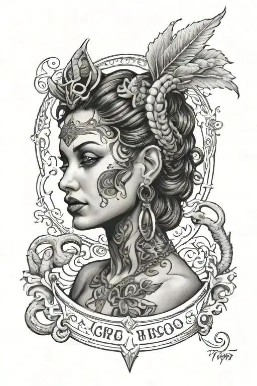 Virgo Bust With A Scorpion Crawling