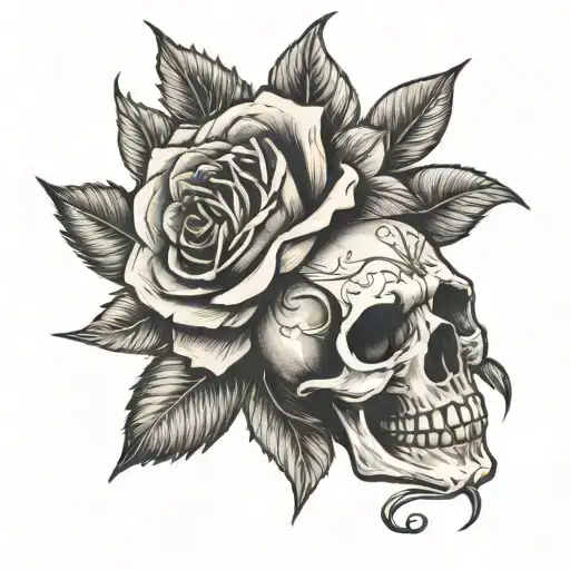 Skull And Rose