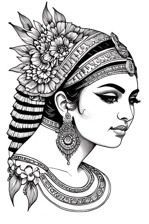 Cleopatra Tattoo Model