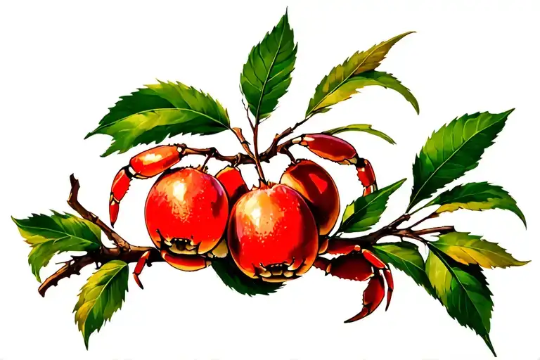 Tree Branch With Crabapple