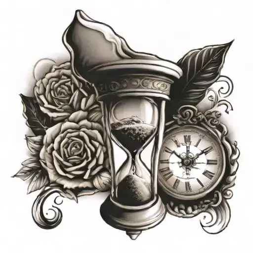 Hourglass With Clock