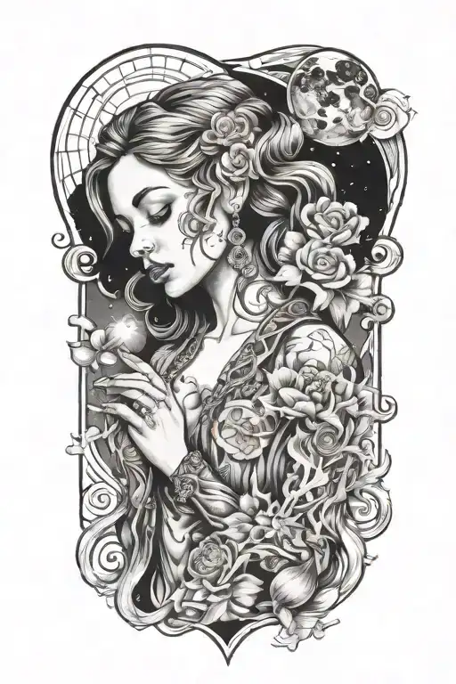 Heaven Opening Her Coat To Reveal Hidden Galaxies