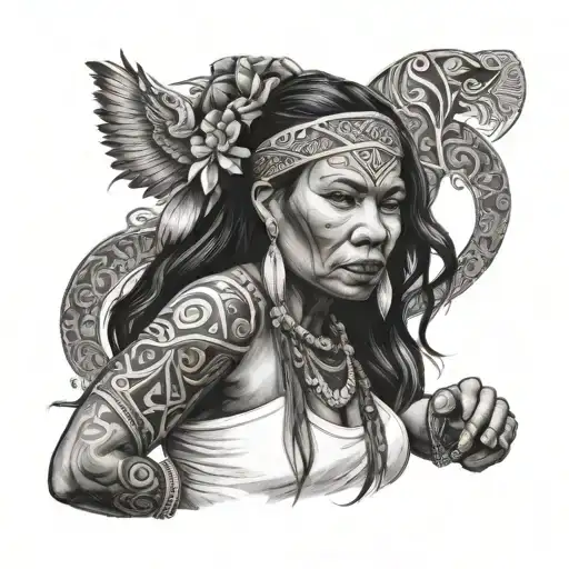 Maori Woman Arms