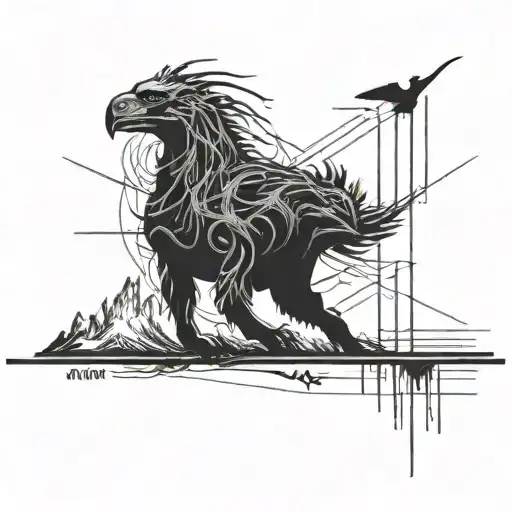 A Wild Animal Silhouette Blending With A Trading Graph Symbolizing Risk And Reward