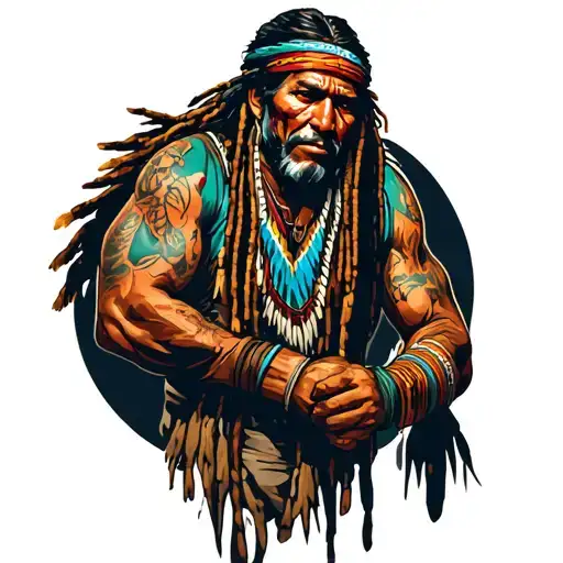 Dread Native American Plumber Fixing