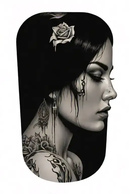 Sexy Nude Woman Bleeding From Eyes