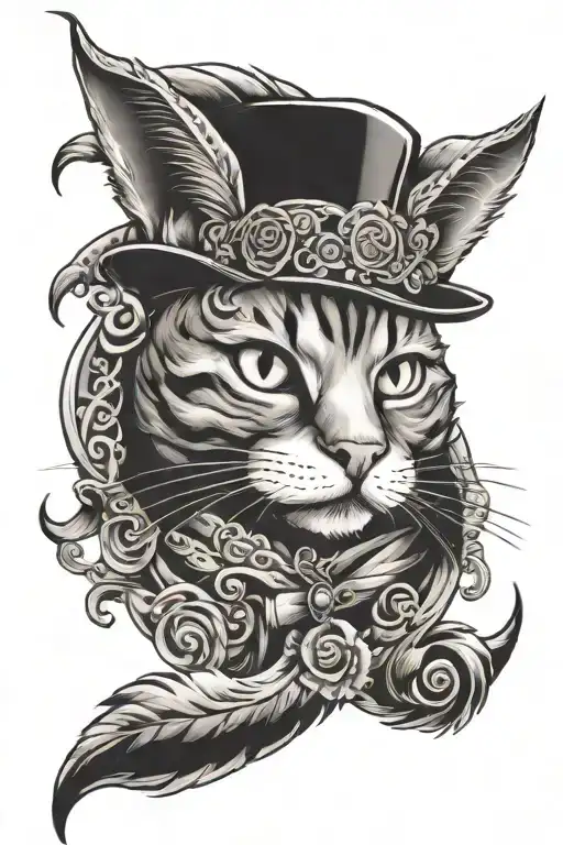 Halloween Themed Cat Curled Horns