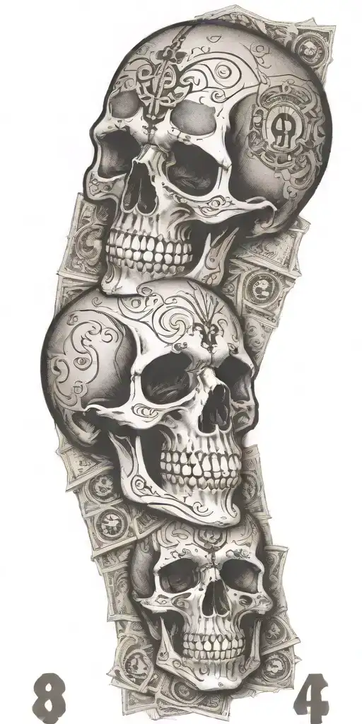 Calaveras Money Cards Hazard Black Whit