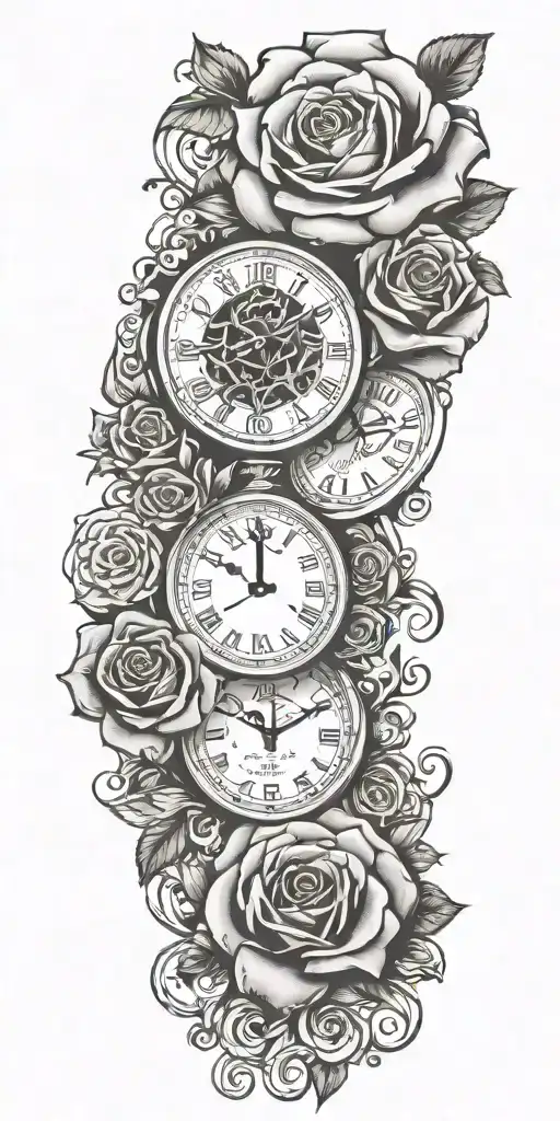 Roses Money Cards Hazard Sign Clock