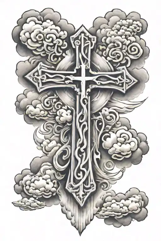 Cross With Clouds
