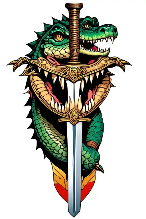 Alligator Samurai Sword