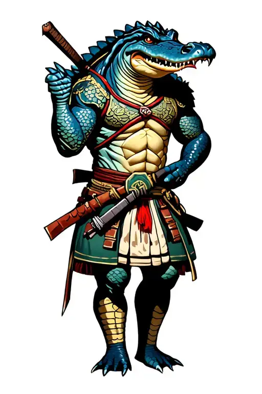 Samurai Standing Aligator