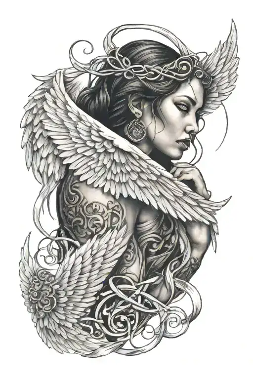 Angel Wings Intertwined