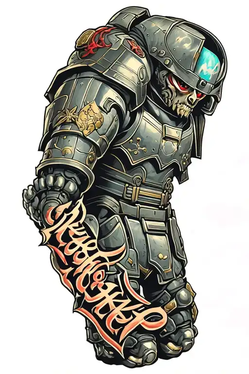 Space Marine Warhammer 40K Space Marine Doom Slayer Rosen Lettering