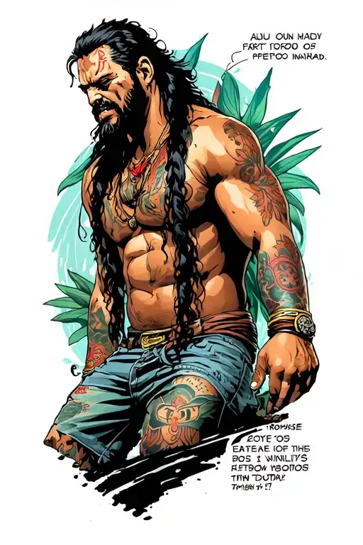 Comic Strip Page With Maui Tattoo Breaks