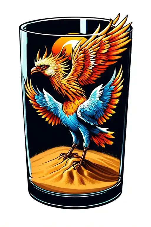 Phoenix Hour Glass With Sand