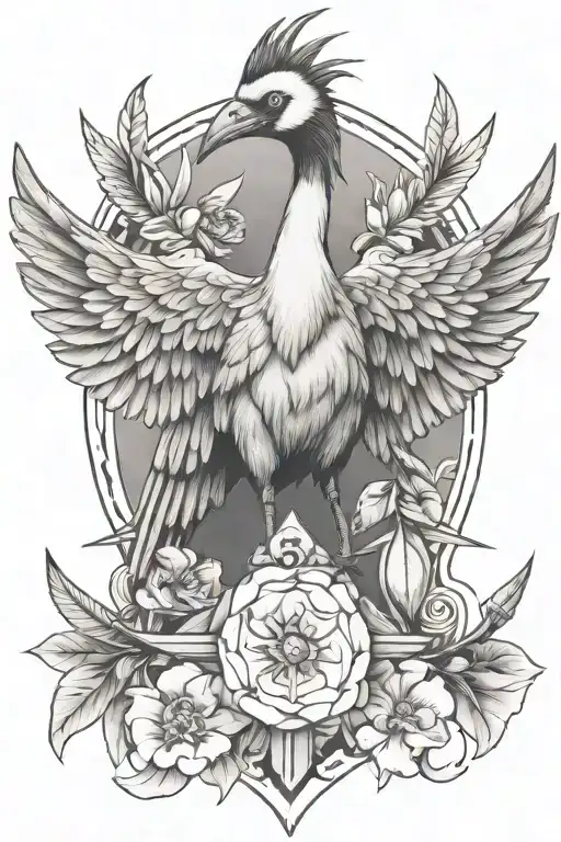 Crane Bird Arrow Compus