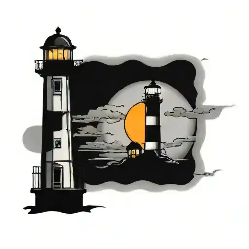 Ghostly Lighthouse Simple