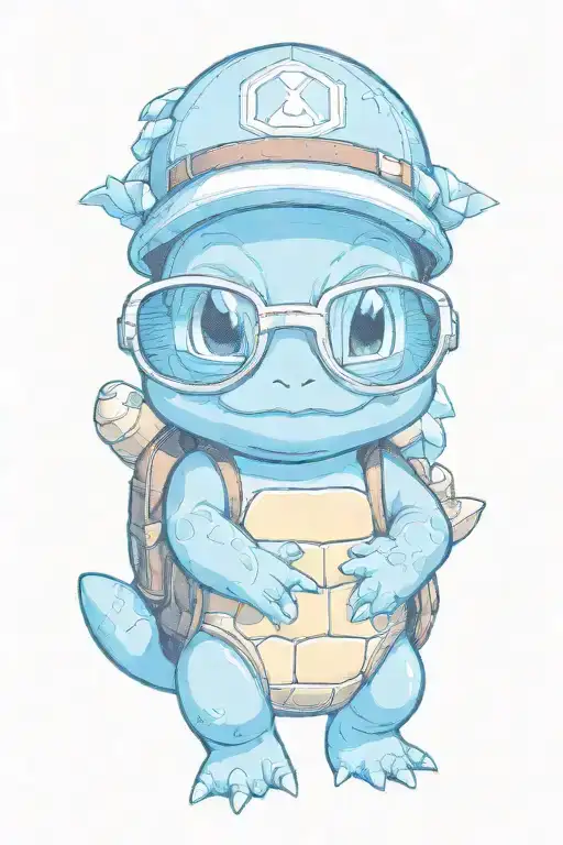 Squirtle Wearing Master Roshi Sunglasses