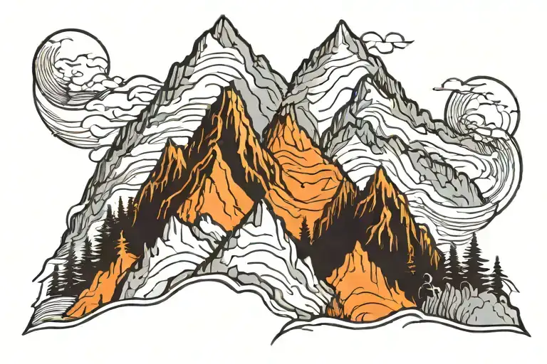 Mountain Range Shaped Like