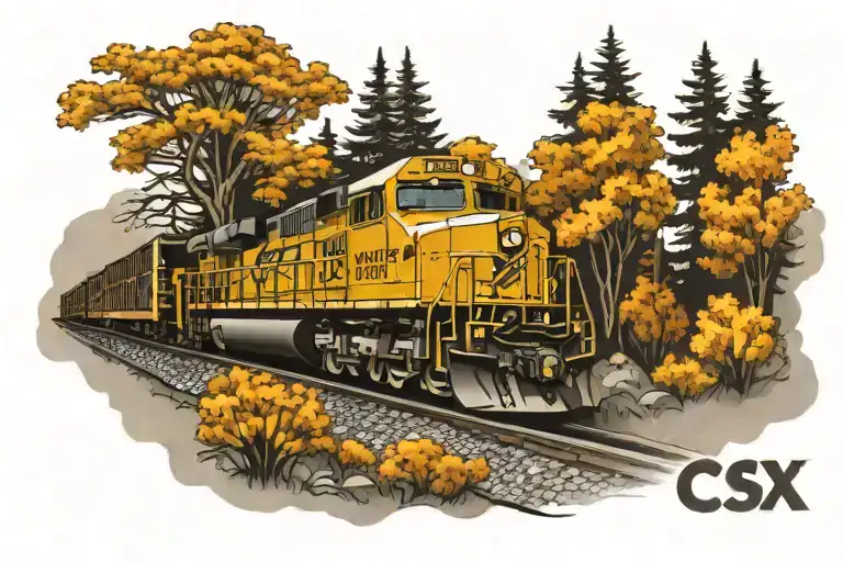 Jasmine Texas Csx Train Driving Through Forest