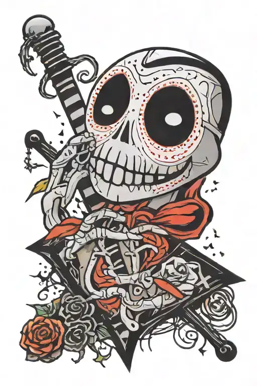 Nightmare Before Christmas As Jason Vorhees With Suicide Awareness Color